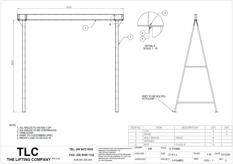 3T A Frame(5650mm)