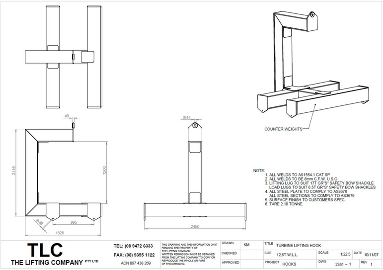 12.6T Turbine Lifting Hook
