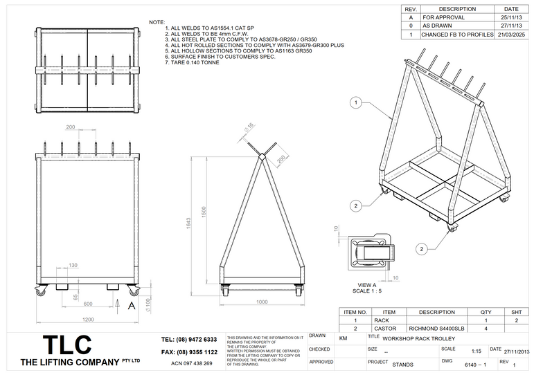 Workshop Rack Trolley