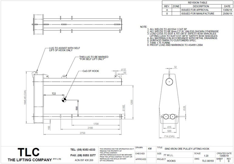 7T Pulley Lifting Hook