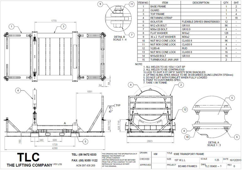 19T Wheel Motor Transport Frame