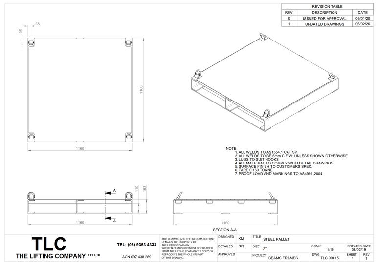 2T Steel Pallet TLC