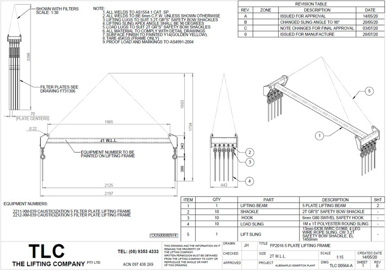 5x FP2016 Filter Lifting Frame