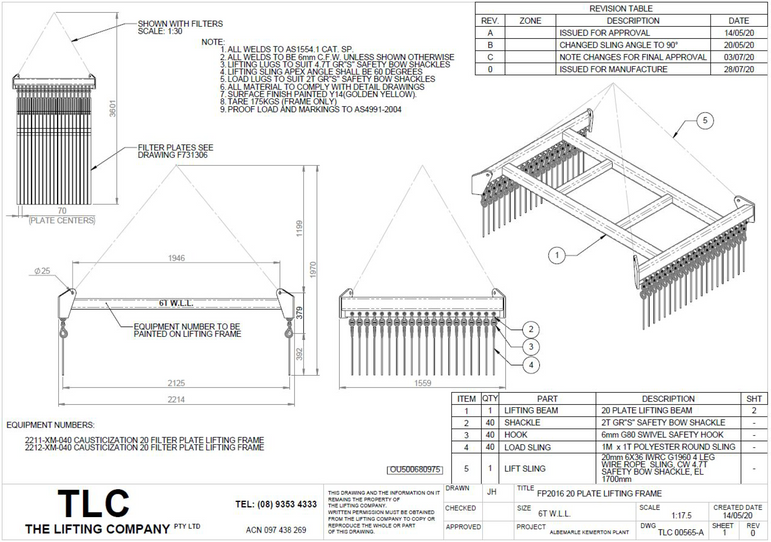 20x FP2016 Filter Lifting Frame