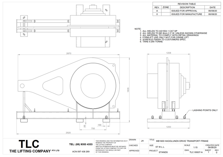 5T MB1600 Drive Frame