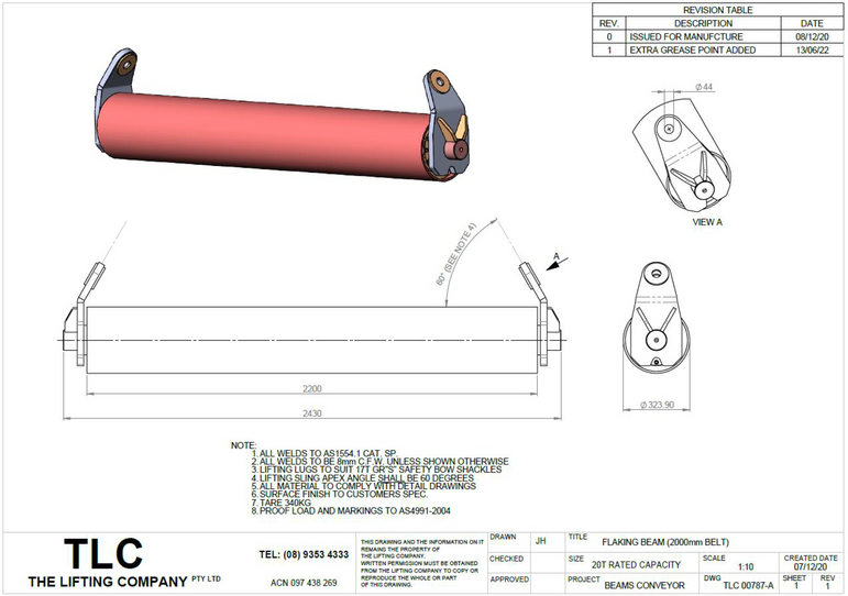 20T Flaking Beam (2000mm)