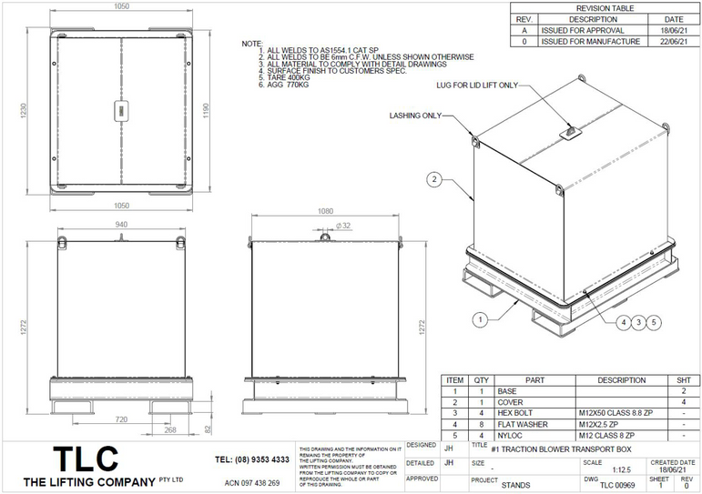 770kg Traction #1 Blower Frame