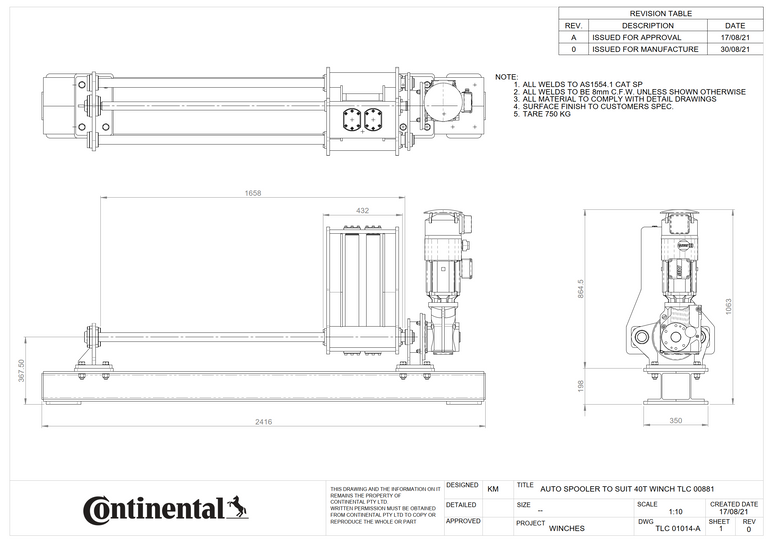 25T Winch with Spooler