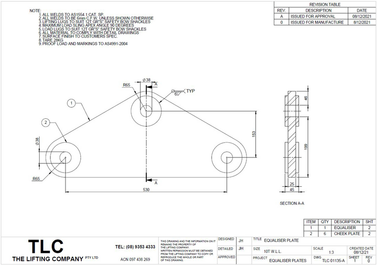 10T Equaliser Plate
