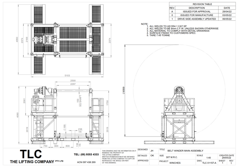 30T Modular Belt Winder
