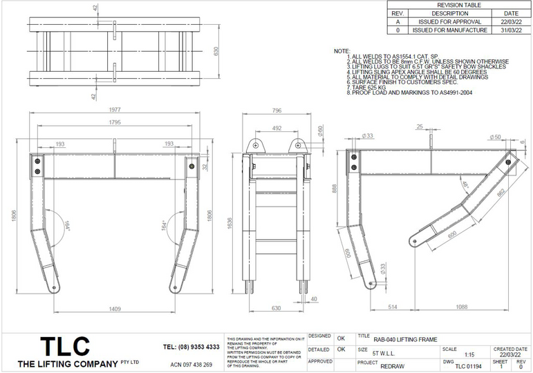 5T RAB-040 Lifting Frame