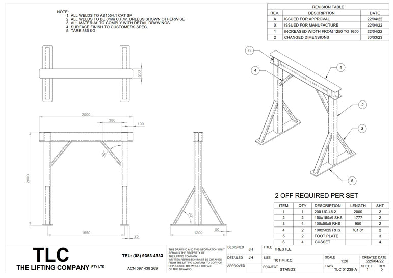 10T 2m Trestles TLC