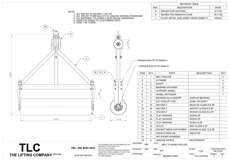 40T Flaking Roller And Transport Frame
