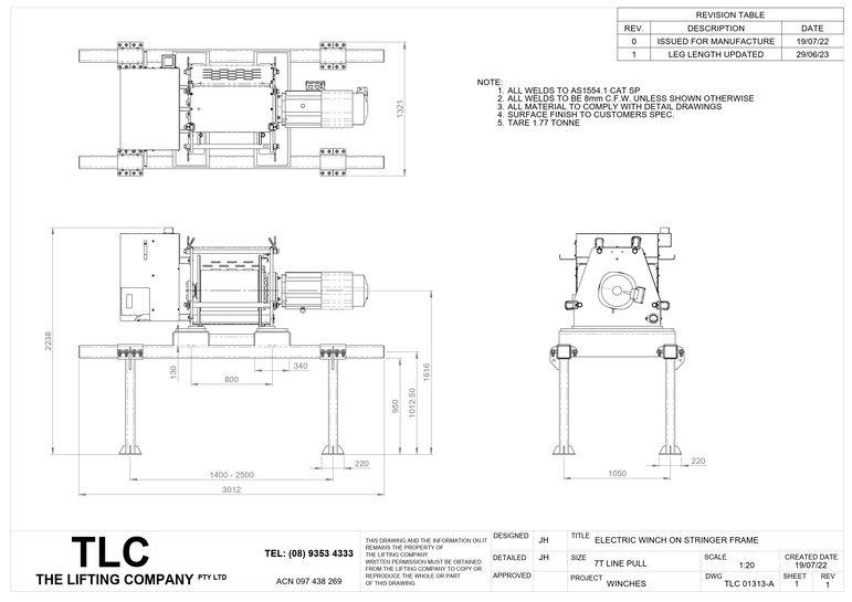 7T Ground/System Winch