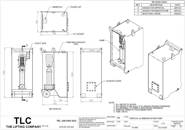 Vertical Aluminium Water Pump