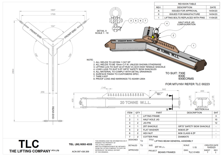 20T Lifting Beam