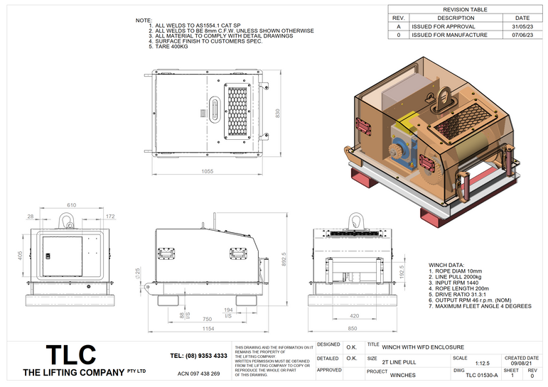 2T Variable Speed Winch
