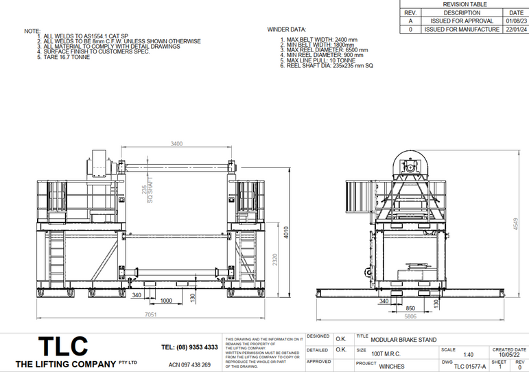 100T Modular Brake Stand