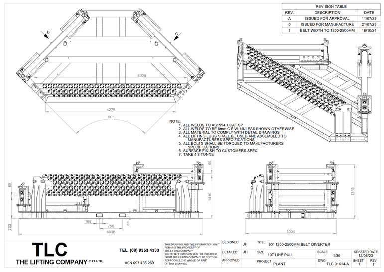 10T M.R.C. 90 Degree Belt Turning Frame