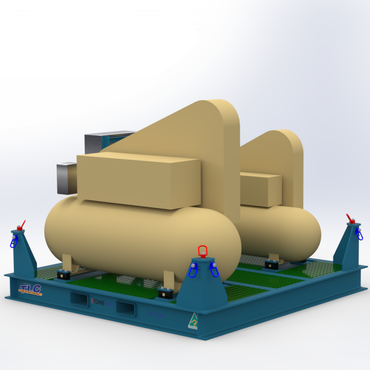 2T Dual Compressor Transport Skid