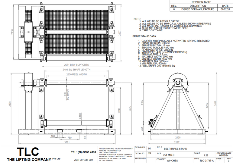 25T M.R.C. Let Off Stand