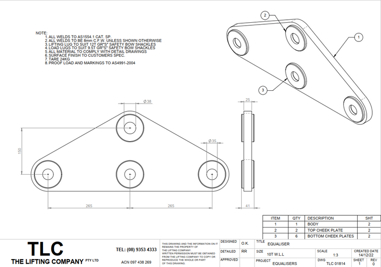 10T Equaliser Plate