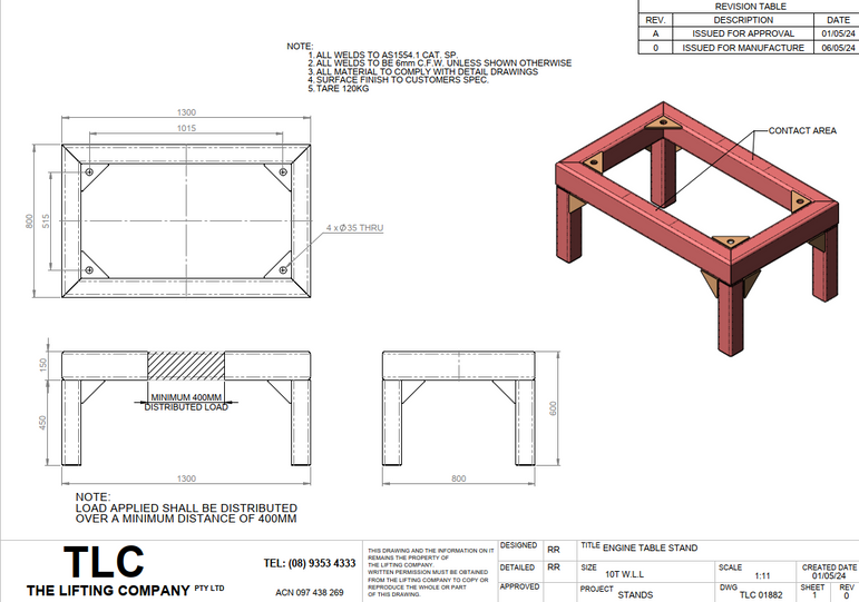 10T Engine Table Stand