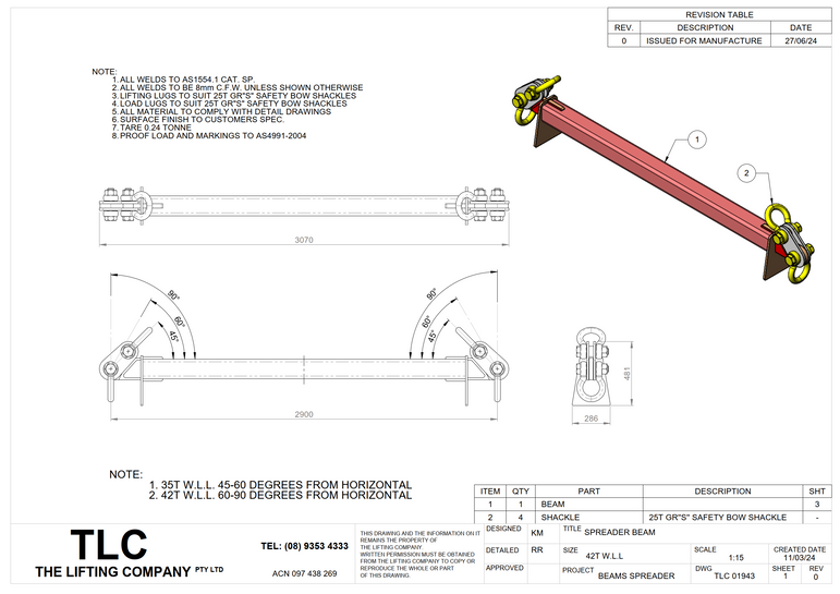 42T Spreader Beam