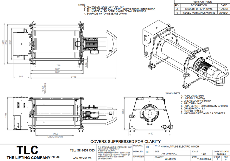 30T High Altitude Winch