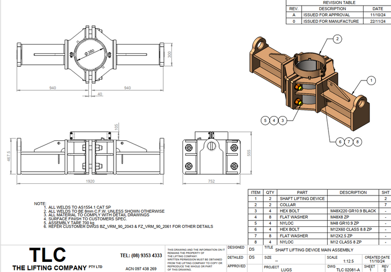 35T Clamp Lifting Frame