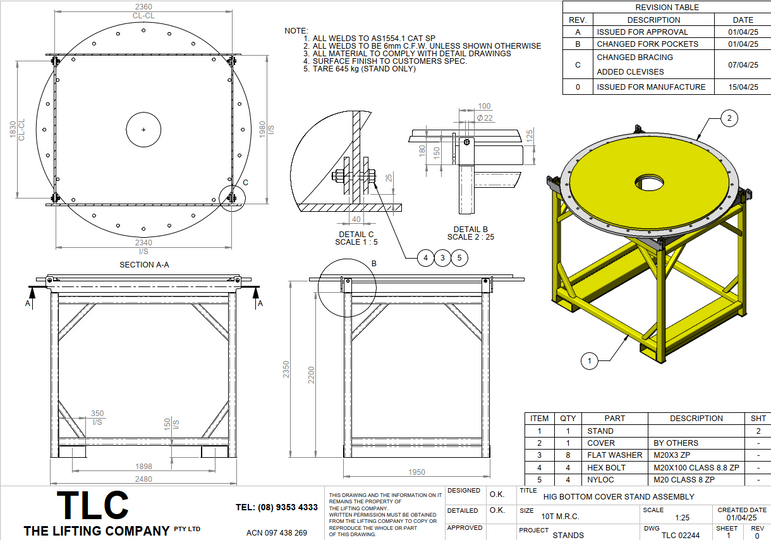 10T HIG Bottom Cover Stand