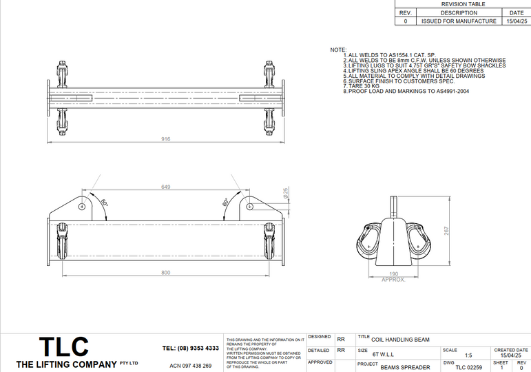 6T Coil Handling Beam