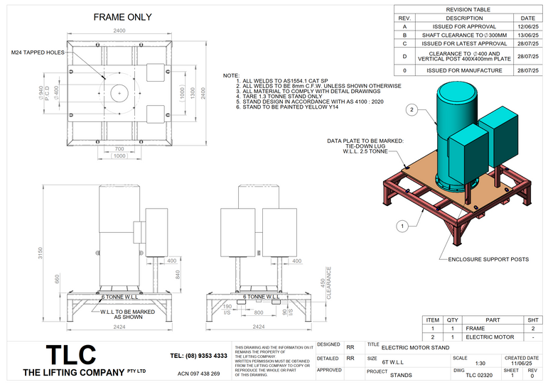 6T Electric Motor Stand