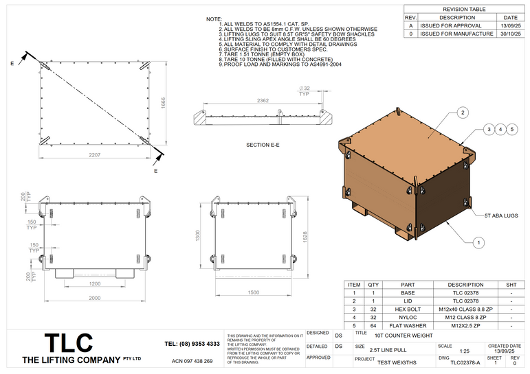 10T Concrete Filled Test Weight