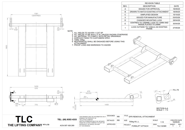 700KG DFR Removal Tool TLC