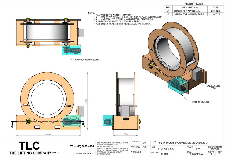 4T TA-17 Stator Rotating Stand TLC