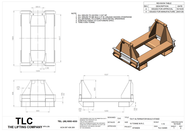 10T TA-17 Alternator Build Stand