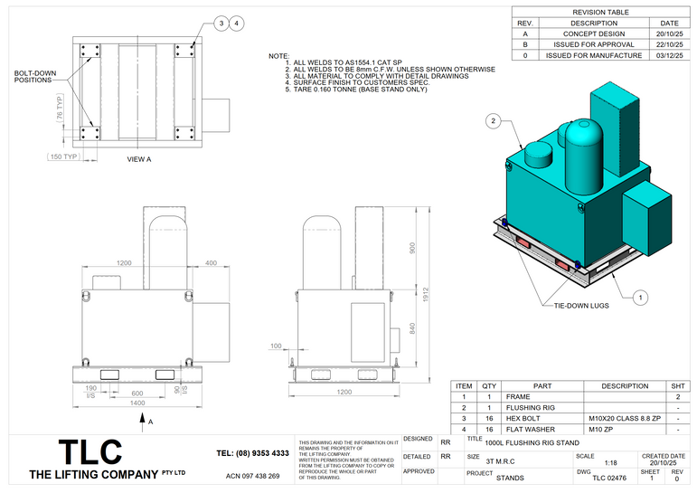 3T Flushing Rig Stand