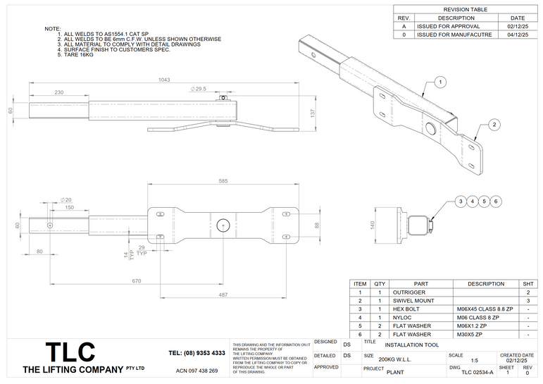 930E Park Brake Installation Tool
