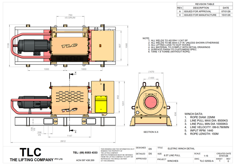 8.5T Electric Winch