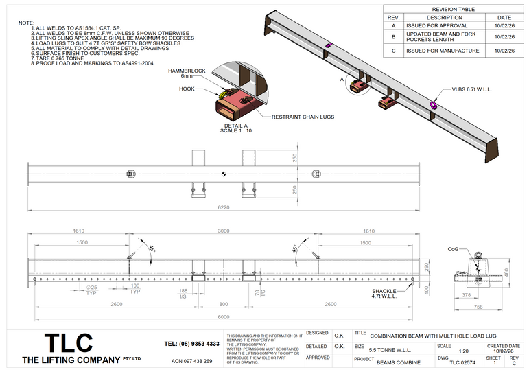 5.5T Multi-Hole Combination Beam