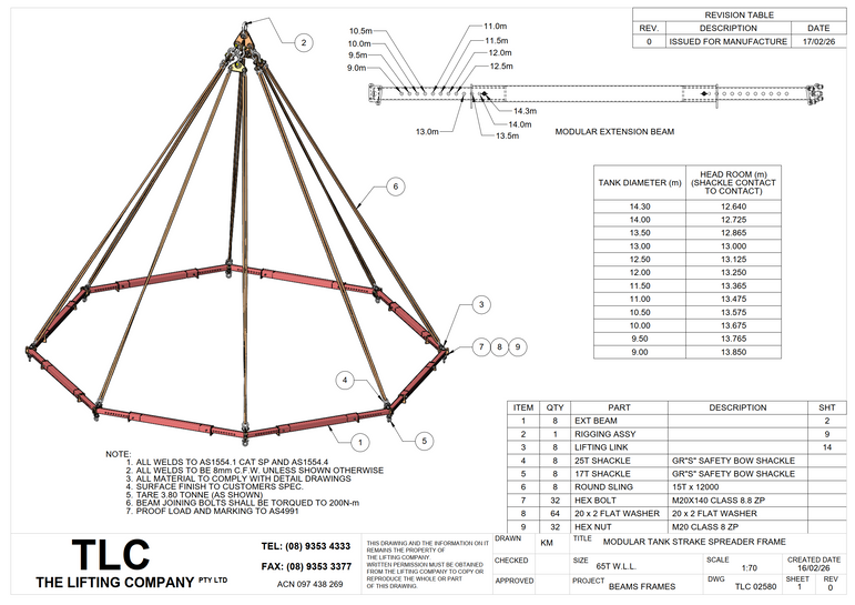 65T Tank Lifting Assembly