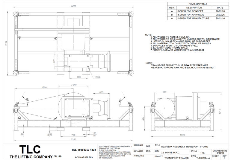 3.5T Gearbox Transport Frame