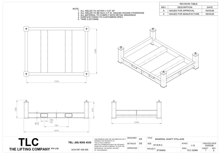 6T Stackable Shaft Stillage TLC
