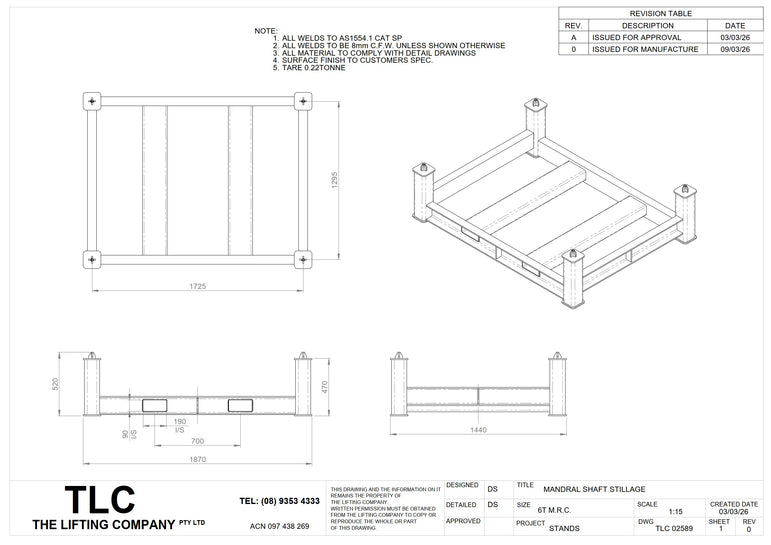 6T Stackable Shaft Stillage TLC