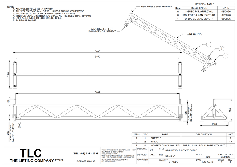 5T 6m Pipe Trestle