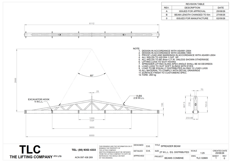 2T Pack Lifting Combo Beam TLC