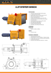2.2T Foot Mounted Winch