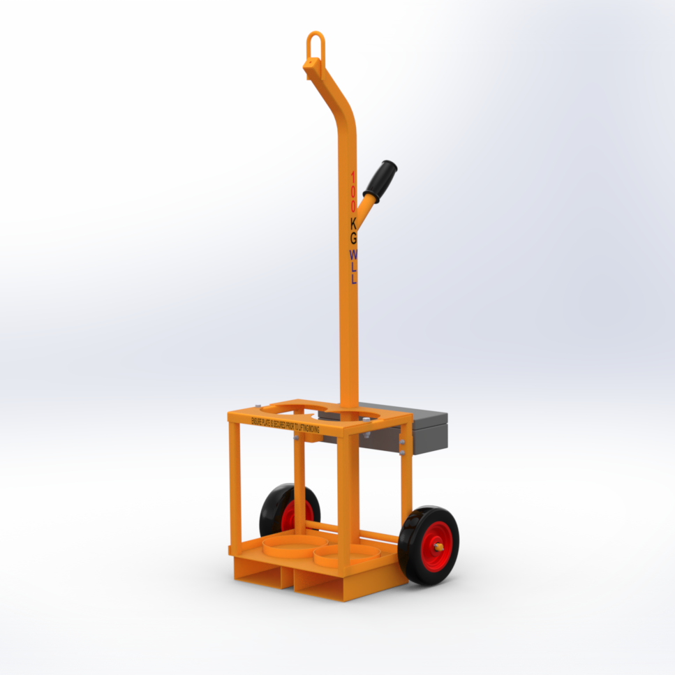 100kg Oxy-Oxy Gas Bottle Trolley