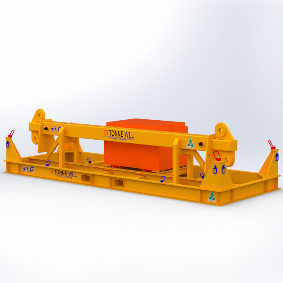 50T Spreader Beam & Sling Set Transport Frame